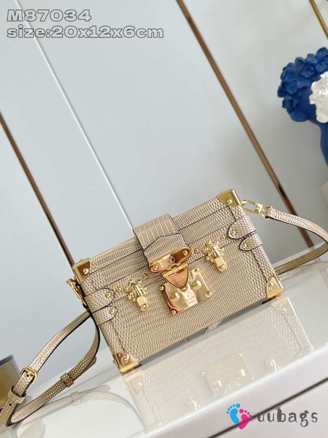 Uubags Louis Vuitton N85695 Petite Malle Bag In Beige 20x12.5x5cm - 1