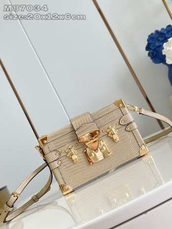 Uubags Louis Vuitton N85695 Petite Malle Bag In Beige 20x12.5x5cm