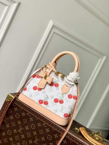 Uubags Louis Vuitton M14234 Alma BB LV x TM Bag Monogram Canvas With Cherry Motif 23.5x17.5x11.5cm