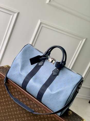 Uubags Louis Vuitton M14837 Keepall Bandoulière Bag In Blue 50x29x23cm