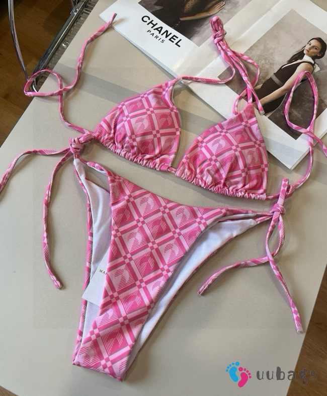 Uubags Marine Serre swimsuit in pink  - 1
