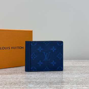 Uubags Louis Vuitton M30299 Multiple Wallet Taigarama In Navy Blue 11.5x9x1.5cm