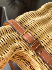 Uubags Celine minaudiere triomphe bag in wicker and natural calfskin 20x16x6cm  - 6