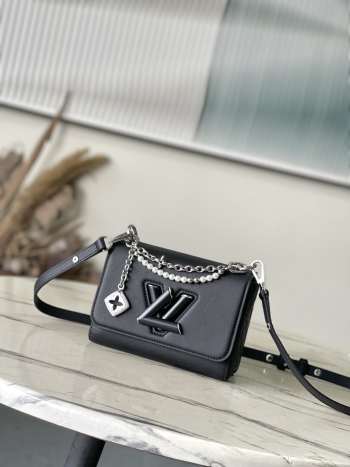 Uubags Louis Vuitton M14636 Twist PM Slim Bag In Black 19x15x7cm