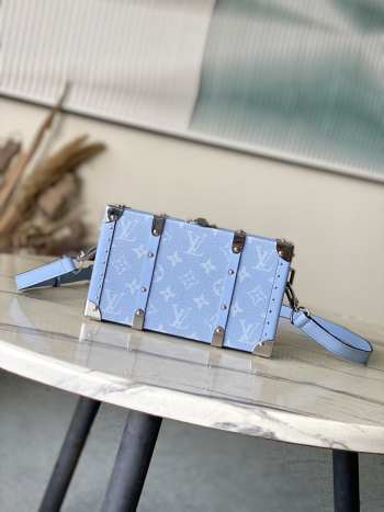 Uubags Louis Vuitton M13562 Taigarama Wallet Trunk Bag Denim Blue 21.5x12.3x6cm