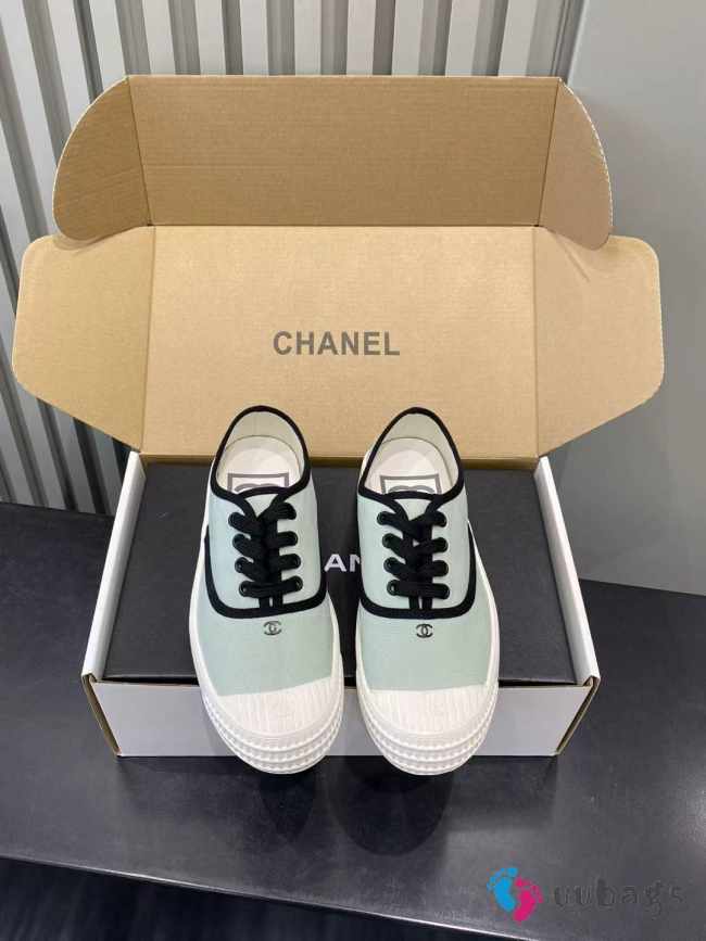 Uubags Chanel Lace Up Shoes Fabric 01 - 1