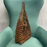 Uubags YSL Le 5 à 7 large bag in wood beads 30x35x10cm - 5