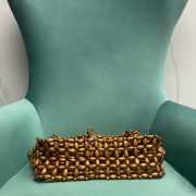 Uubags YSL Le 5 à 7 large bag in wood beads 30x35x10cm - 4