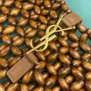 Uubags YSL Le 5 à 7 large bag in wood beads 30x35x10cm - 3