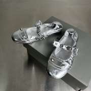 Uubags Balenciaga City Ballerina in silver Arena lambskin - 2