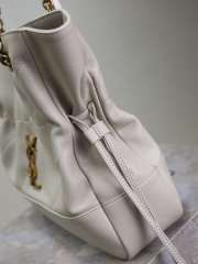 Uubags YSL Jamie shopping bag in white lambskin leather 27x29x11cm - 6