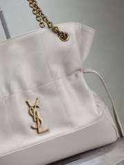 Uubags YSL Jamie shopping bag in white lambskin leather 27x29x11cm - 4