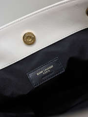 Uubags YSL Jamie shopping bag in white lambskin leather 27x29x11cm - 3