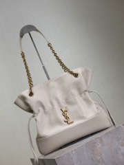 Uubags YSL Jamie shopping bag in white lambskin leather 27x29x11cm - 2