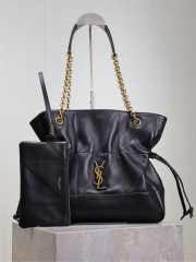 Uubags YSL Jamie shopping bag in black lambskin leather 27x29x11cm - 1