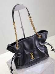 Uubags YSL Jamie shopping bag in black lambskin leather 27x29x11cm - 4