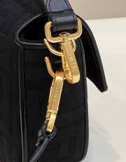 Uubags Fendi Baguette Bag In Black Suede Leather 28x6.5x13.5cm  - 3