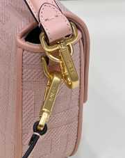 Uubags Fendi Baguette Bag In Pink Canvas 28x6.5x13.5cm - 4