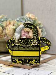 Uubags Dior Yellow Medium Tie-Dye Lady D-Lite Bag 17x7.5x14cm - 6