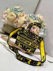 Uubags Dior Yellow Medium Tie-Dye Lady D-Lite Bag 17x7.5x14cm - 5