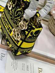 Uubags Dior Yellow Medium Tie-Dye Lady D-Lite Bag 17x7.5x14cm - 2