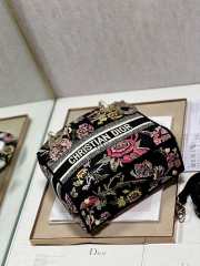 Uubags Dior Medium Lady D-lite Bag Jardin Botanique Motif Canvass Black 24x20x11cm - 6