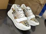 Uubags Burberry Checked Lace-Up Sneakers In White - 6