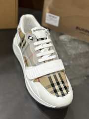 Uubags Burberry Checked Lace-Up Sneakers In White - 2