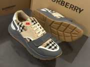 Uubags Burberry Checked Lace-Up Sneakers In Beige/Grey - 5