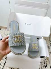Uubags Chanel flat in blue - 5