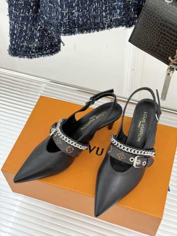 Uubags Louis Vuitton 1AHKZ7 Vibe Slingback Pump In Black 5.5cm