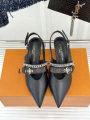Uubags Louis Vuitton 1AHKZ7 Vibe Slingback Pump In Black 5.5cm - 5