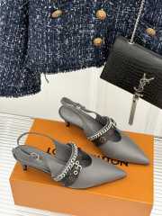 Uubags Louis Vuitton 1AHKZ7 Vibe Slingback Pump In Grey 5.5cm - 6
