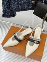 Uubags Louis Vuitton 1AHKZ7 Vibe Slingback Pump In White 5.5cm - 1