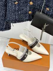 Uubags Louis Vuitton 1AHKZ7 Vibe Slingback Pump In White 5.5cm - 6