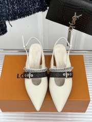 Uubags Louis Vuitton 1AHKZ7 Vibe Slingback Pump In White 5.5cm - 4