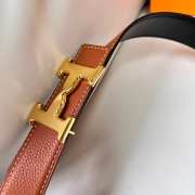 Uubags Hermes Twist belt gold buckle & reversible leather strap in tan 3.2cm - 3