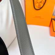 Uubags Hermes Twist belt gold buckle & reversible leather strap in grey 3.2cm - 6
