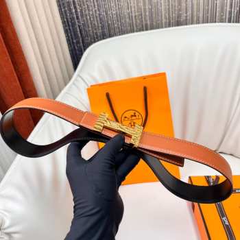 Uubags Hermes belt in tan 3.2cm