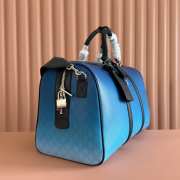 Uubags Gucci Chroma medium duffle gradient blue GG monogram coated fabric bag  - 5