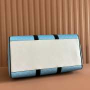 Uubags Gucci Chroma medium duffle gradient blue GG monogram coated fabric bag  - 4