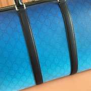 Uubags Gucci Chroma medium duffle gradient blue GG monogram coated fabric bag  - 3