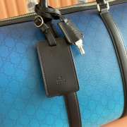Uubags Gucci Chroma medium duffle gradient blue GG monogram coated fabric bag  - 2