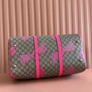 Uubags Gucci medium duffle bag in bright pink leather trim 44x29x23cm - 6