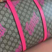 Uubags Gucci medium duffle bag in bright pink leather trim 44x29x23cm - 3