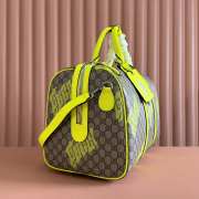 Uubags Gucci medium duffle bag in bright yellow leather trim 44x29x23cm - 6