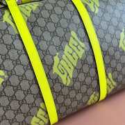 Uubags Gucci medium duffle bag in bright yellow leather trim 44x29x23cm - 3
