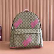 Uubags Gucci medium backpack with print pink cotton linen lining 36.5x41x18cm - 1