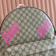 Uubags Gucci medium backpack with print pink cotton linen lining 36.5x41x18cm - 4