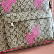 Uubags Gucci medium backpack with print pink cotton linen lining 36.5x41x18cm - 3